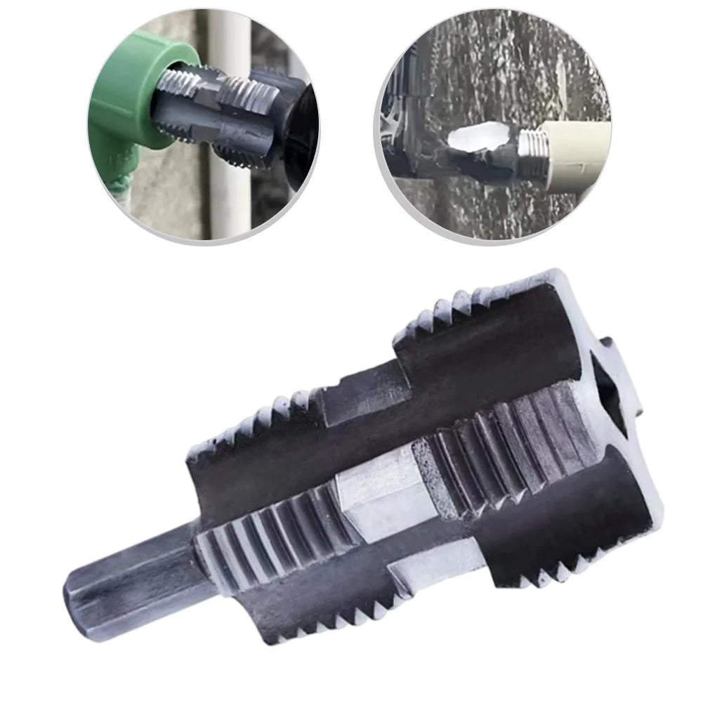 1pc PRP Water Pipe Inner Hole Drill 4 Points 6 Points PPR Water Pipe Internal Thread Opener For PVC Plastic Pipe Thread Tap Tool