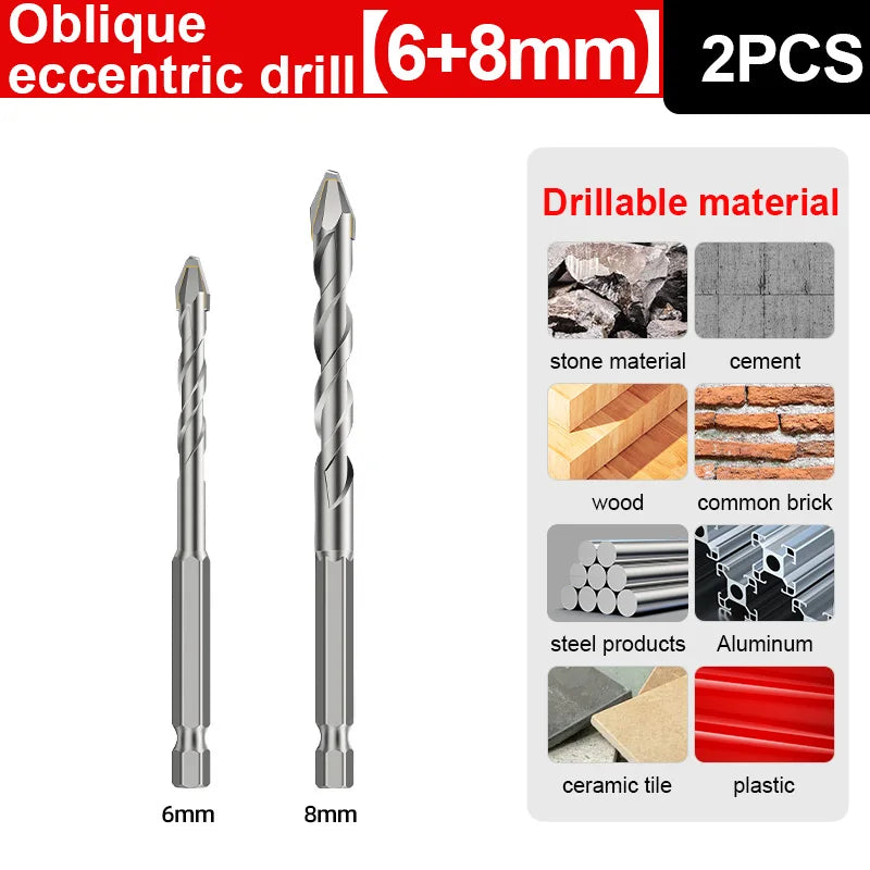 LIDAO 1/10pcs Tile Drilling Drill Shank 6.35mm Glass Cement Metal Marble High Hardness Electric Drill Accessories Dry Tools