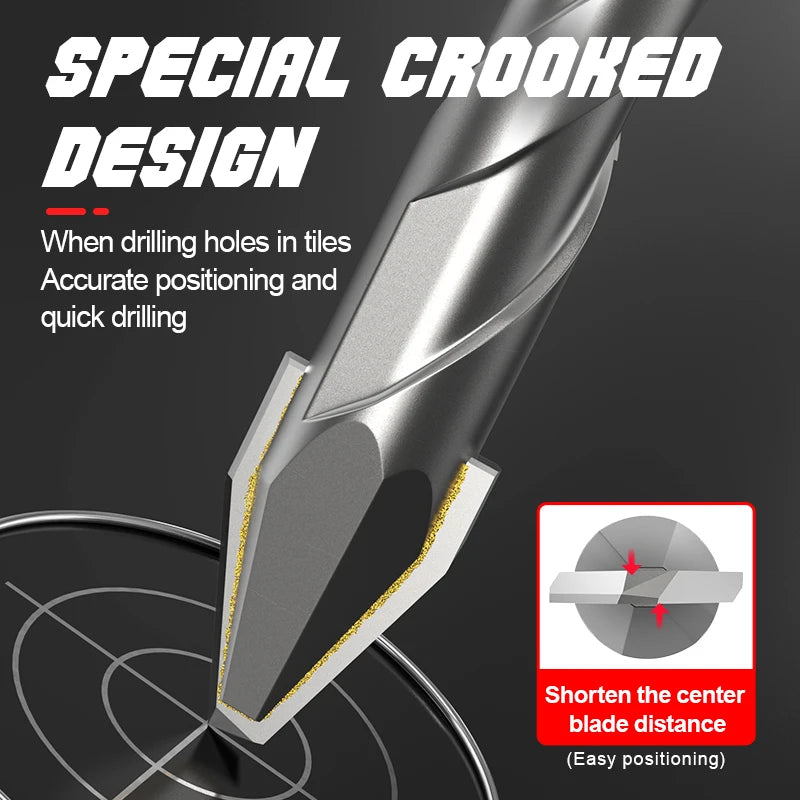 LIDAO 1/10pcs Tile Drilling Drill Shank 6.35mm Glass Cement Metal Marble High Hardness Electric Drill Accessories Dry Tools