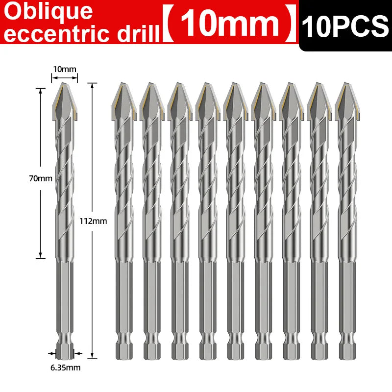LIDAO 1/10pcs Tile Drilling Drill Shank 6.35mm Glass Cement Metal Marble High Hardness Electric Drill Accessories Dry Tools