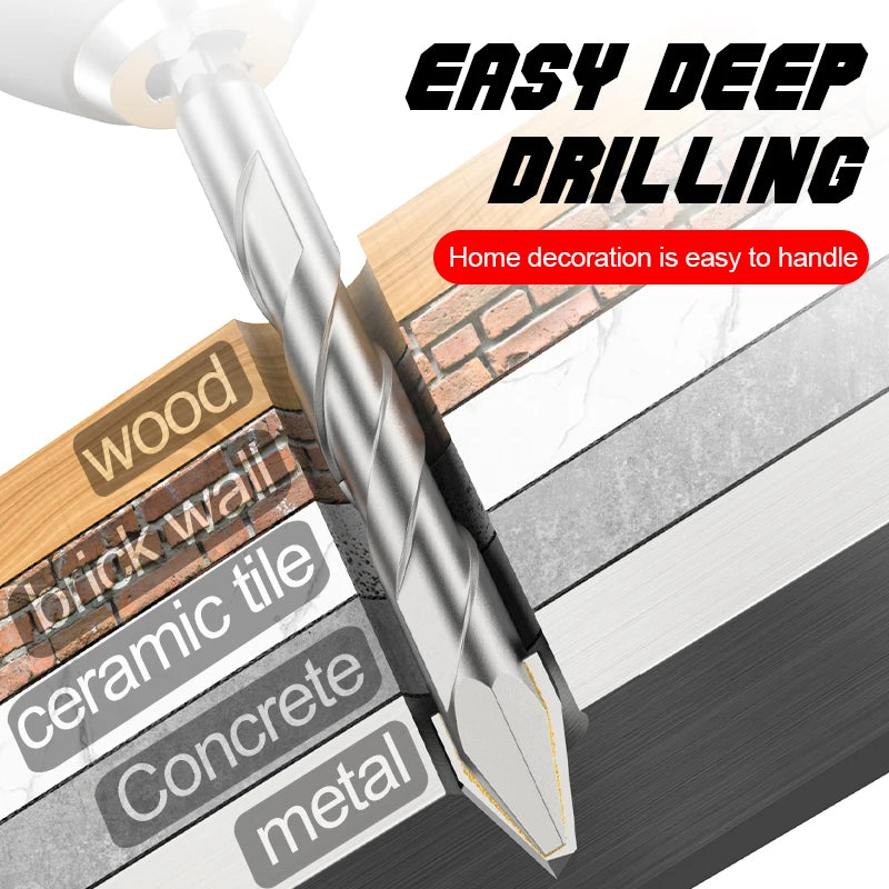 LIDAO 1/10pcs Tile Drilling Drill Shank 6.35mm Glass Cement Metal Marble High Hardness Electric Drill Accessories Dry Tools