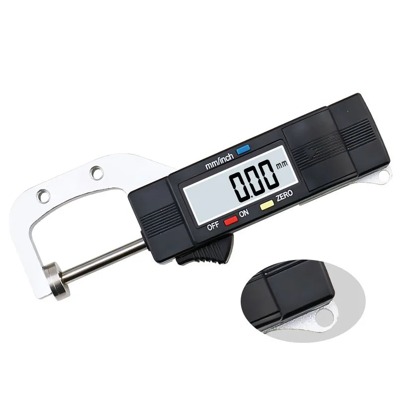 Digital Thickness Gauges Mini Portable Horizontal Electronic Thickness Meter Measurement Tool 0-25.4mm Caliper 0.01mm Resolution