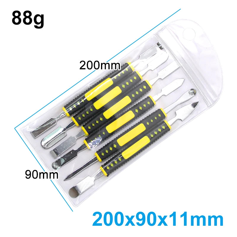 Hardened Claw Nail Double Headed Pry Bar 6-in-1 Disassembly Battery Screen Frame Flat Pry Bar Injection Molding Repair Tool