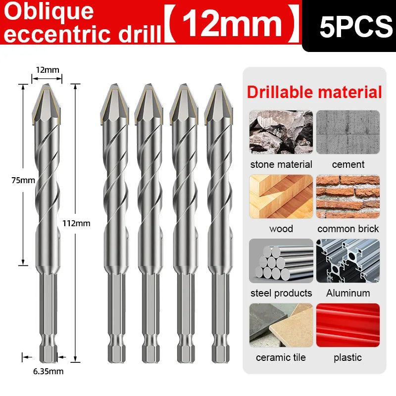 LIDAO 1/10pcs Tile Drilling Drill Shank 6.35mm Glass Cement Metal Marble High Hardness Electric Drill Accessories Dry Tools