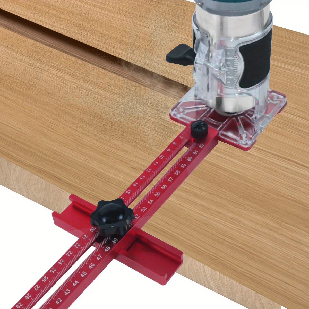 4 in 1 Router Milling Groove Bracket-Cabinet Hardware Jig Aluminum Router Circle Cutting Jig Punch-Router Milling Groove Bracket