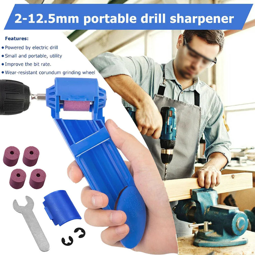 Portable Drill Bit Sharpener Corundum Grinding Wheel Bit Tool Drill Bit Sharpen Machine For Step Drill Power Tool Accessories
