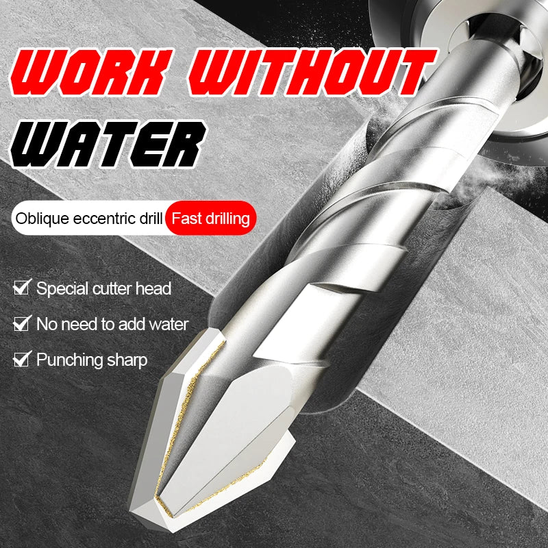 LIDAO 1/10pcs Tile Drilling Drill Shank 6.35mm Glass Cement Metal Marble High Hardness Electric Drill Accessories Dry Tools