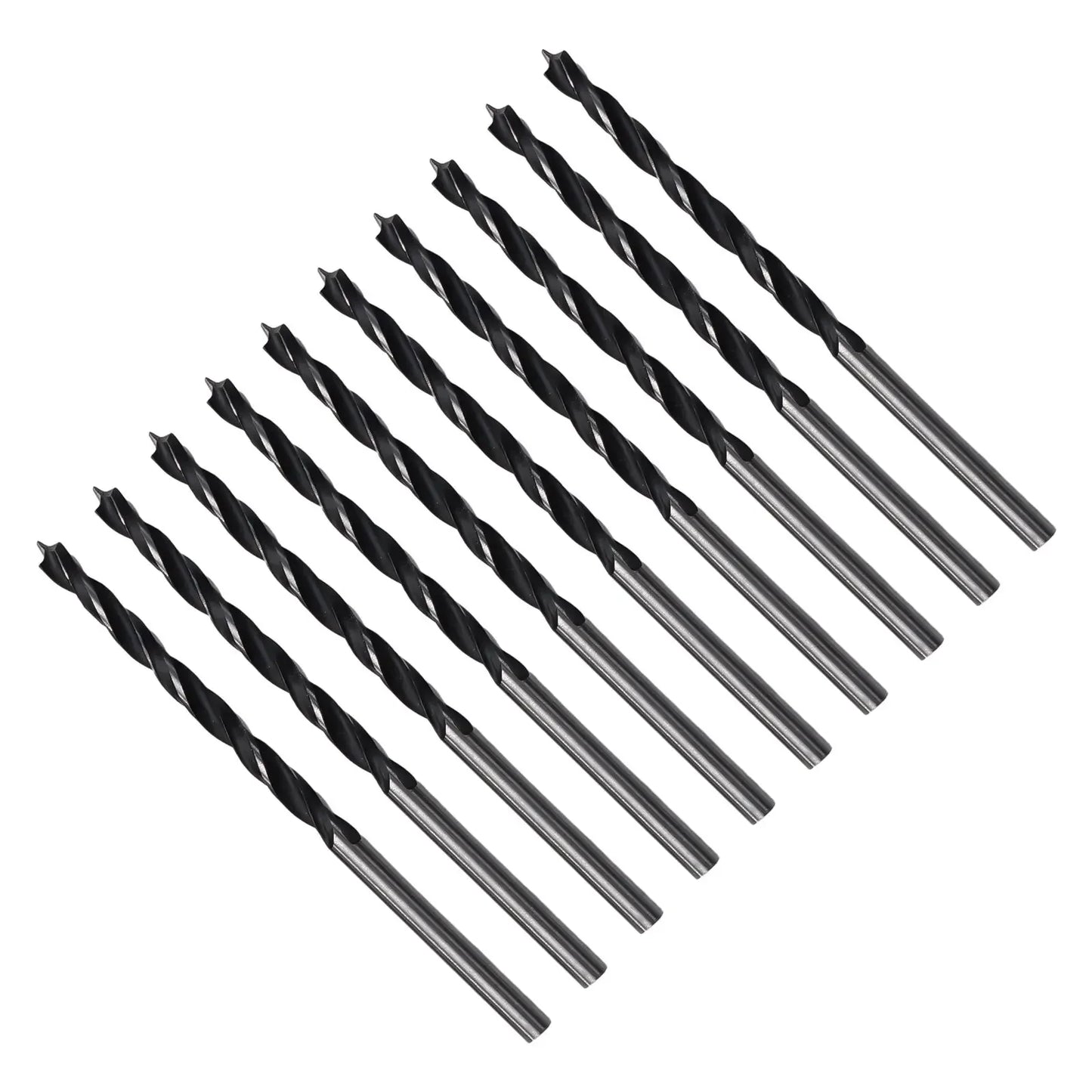 10pcs Woodworking Drill Bit Quick Change Metal Tools 1/4" Hex Shank Wood HCS Drill Bit Set Round For Handle Tool Accessory