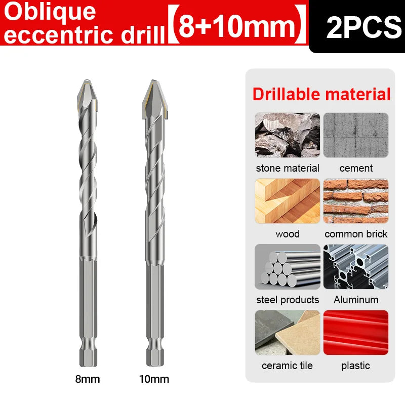 LIDAO 1/10pcs Tile Drilling Drill Shank 6.35mm Glass Cement Metal Marble High Hardness Electric Drill Accessories Dry Tools