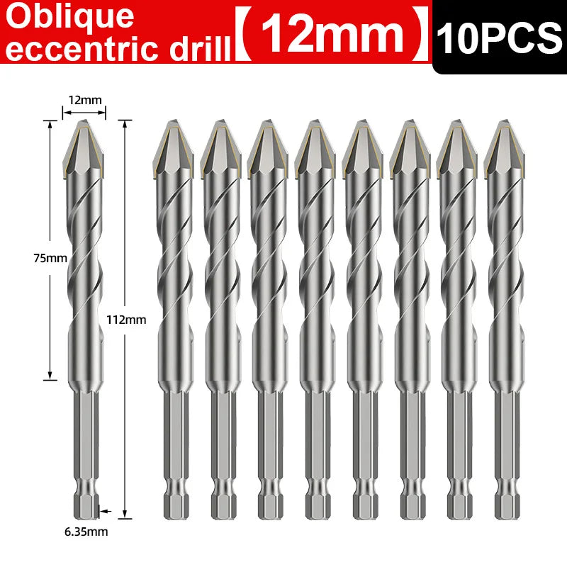 LIDAO 1/10pcs Tile Drilling Drill Shank 6.35mm Glass Cement Metal Marble High Hardness Electric Drill Accessories Dry Tools