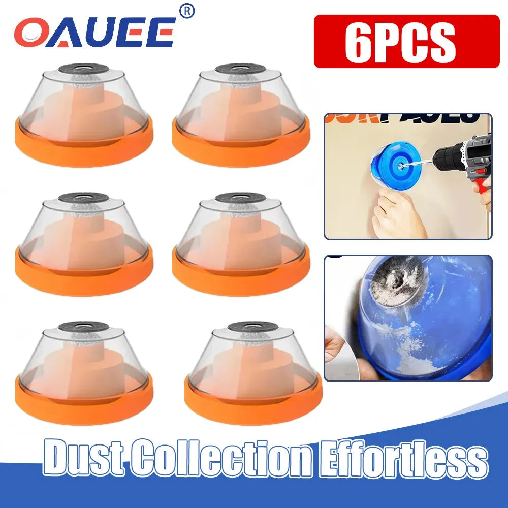 Electric Drill Dust Cover Mini Dust Proof Device 6pcs Orange Filter Vacuum Cleaner Household Dust Collector Power Accessories