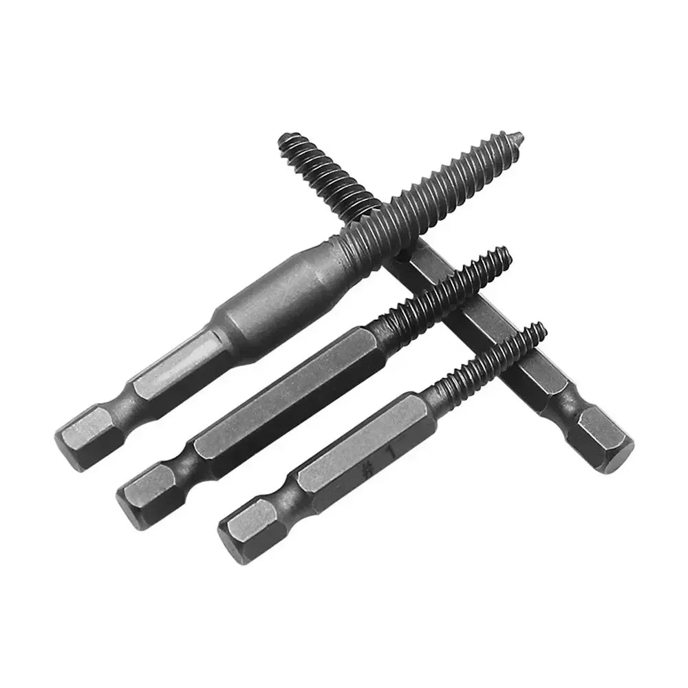 5Pcs Broken Bolt Extractor Screw Remover Set Drill Bit Set and Damaged Stripped Screw Extractor Remover Tool