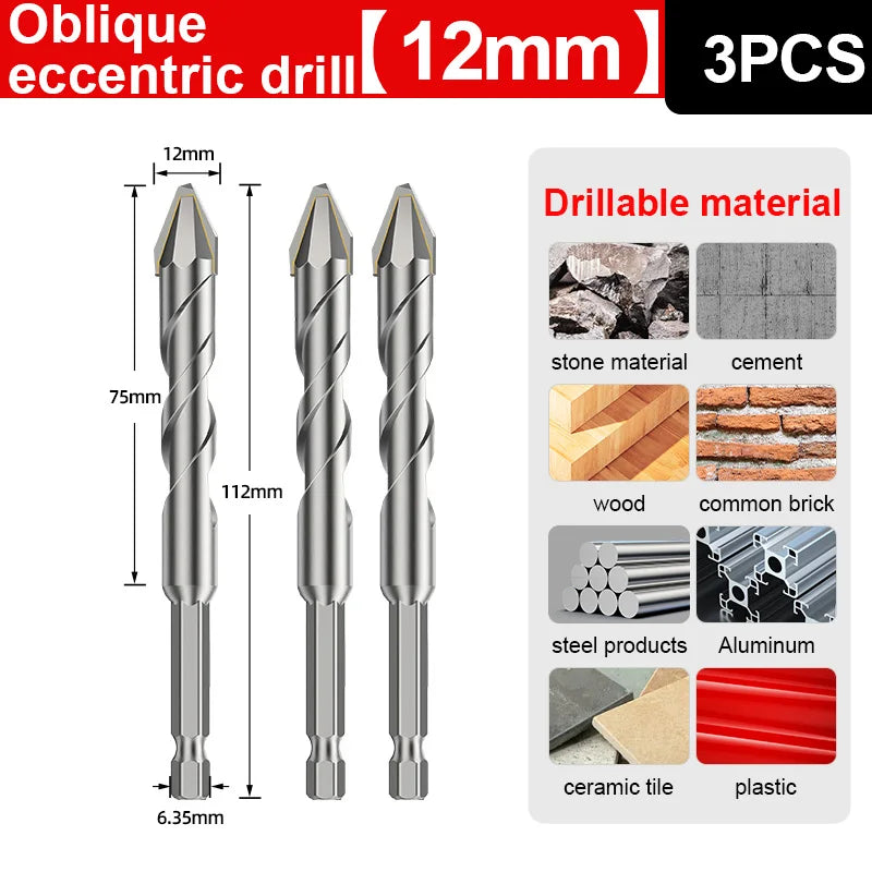 LIDAO 1/10pcs Tile Drilling Drill Shank 6.35mm Glass Cement Metal Marble High Hardness Electric Drill Accessories Dry Tools