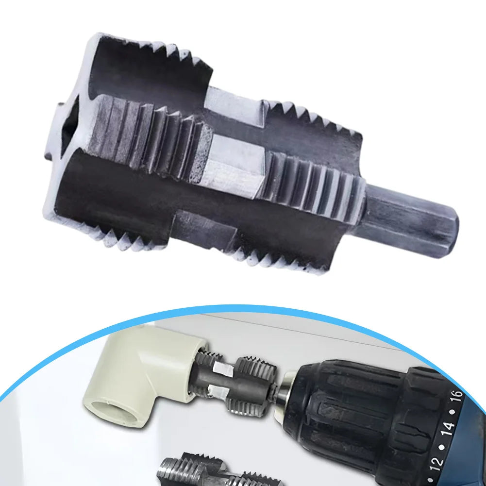 1pc PRP Water Pipe Inner Hole Drill 4 Points 6 Points PPR Water Pipe Internal Thread Opener For PVC Plastic Pipe Thread Tap Tool