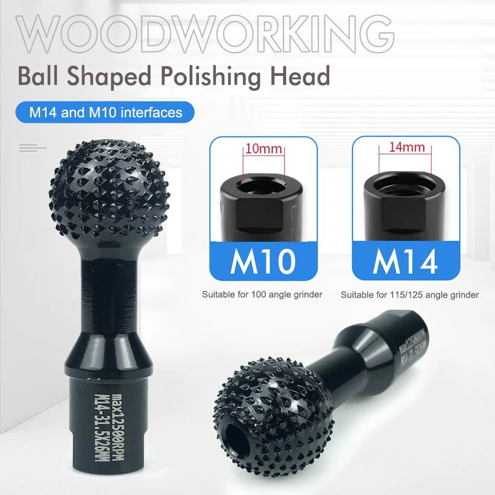 Woodworking Carving And Polishing Set Tools 10/14mm Power Carving Attachment for Angle Grinder Wooden Groove Carving Tool