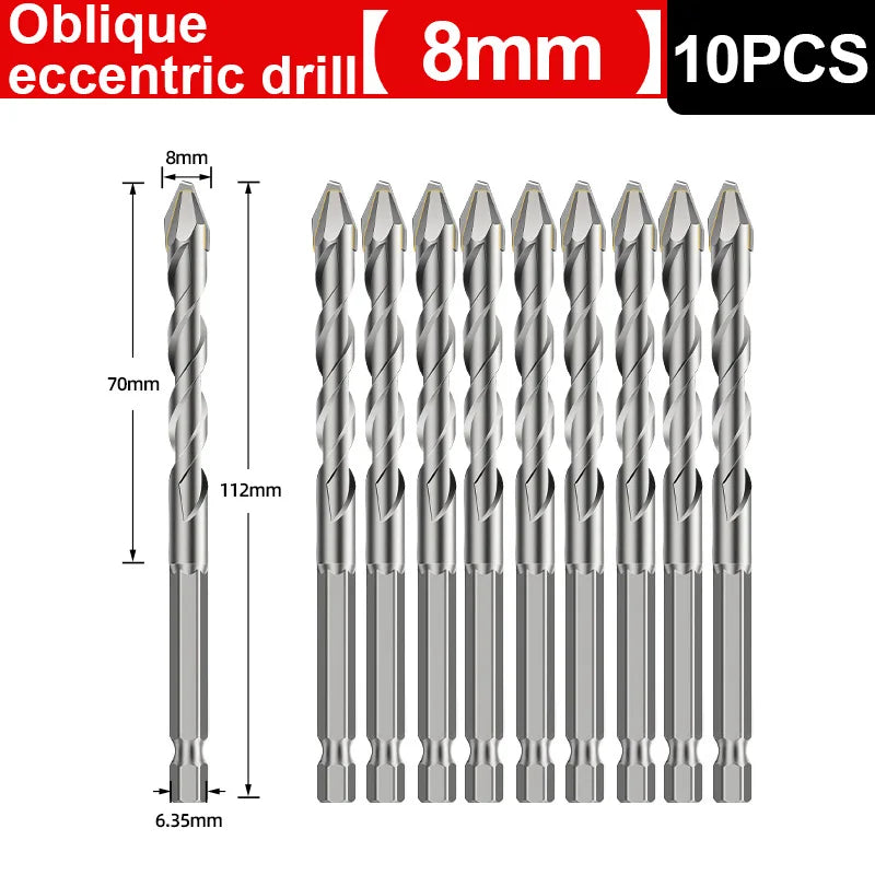 LIDAO 1/10pcs Tile Drilling Drill Shank 6.35mm Glass Cement Metal Marble High Hardness Electric Drill Accessories Dry Tools