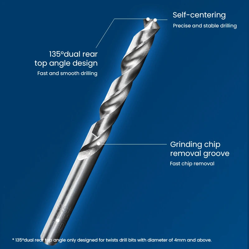 Bosch Electric Metal Drill Bit Set Woodworking Rotate Power Accessories Tool 1-10mm Hss-G Wood Drill Bits Punching Hole Saw Tool