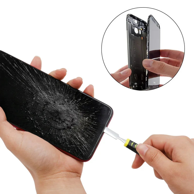 Hardened Claw Nail Double Headed Pry Bar 6-in-1 Disassembly Battery Screen Frame Flat Pry Bar Injection Molding Repair Tool