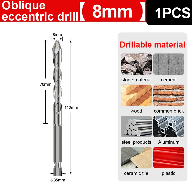 LIDAO 1/10pcs Tile Drilling Drill Shank 6.35mm Glass Cement Metal Marble High Hardness Electric Drill Accessories Dry Tools