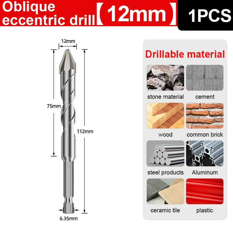 LIDAO 1/10pcs Tile Drilling Drill Shank 6.35mm Glass Cement Metal Marble High Hardness Electric Drill Accessories Dry Tools