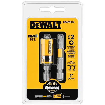 DEWALT DWA2PH2SL XCP3 Power Bit Sleeve Set Max Fit Phillips #2 S X 2" L S2 Tool Steel 3PK Driver Drill Tool Accessories